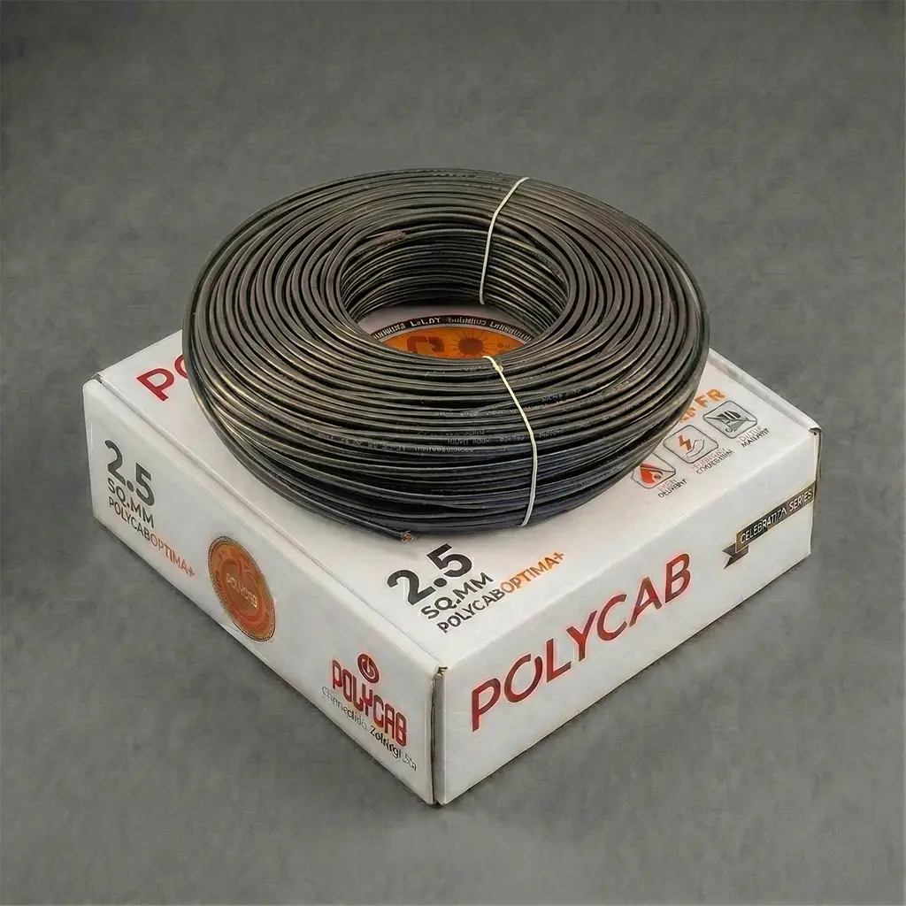 Polycab 2.5 sqmm - black color wire Polycab wires