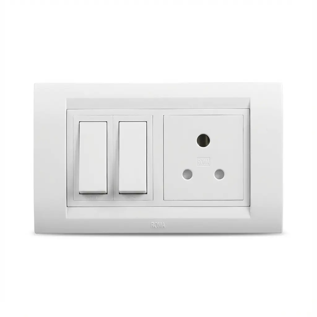 Anchor Roma Classic White modular plate with white switch-socket Switch shop near me