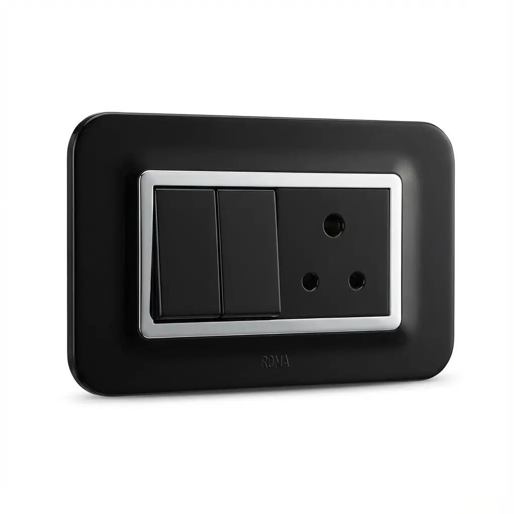 Anchor Roma Urban Lamp Black Hue Modular Plate with black switch-socket Switch shop near me