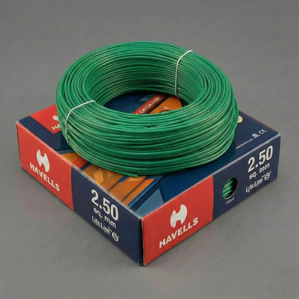 Havells 2.5sqmm wire - green color wire shop near me