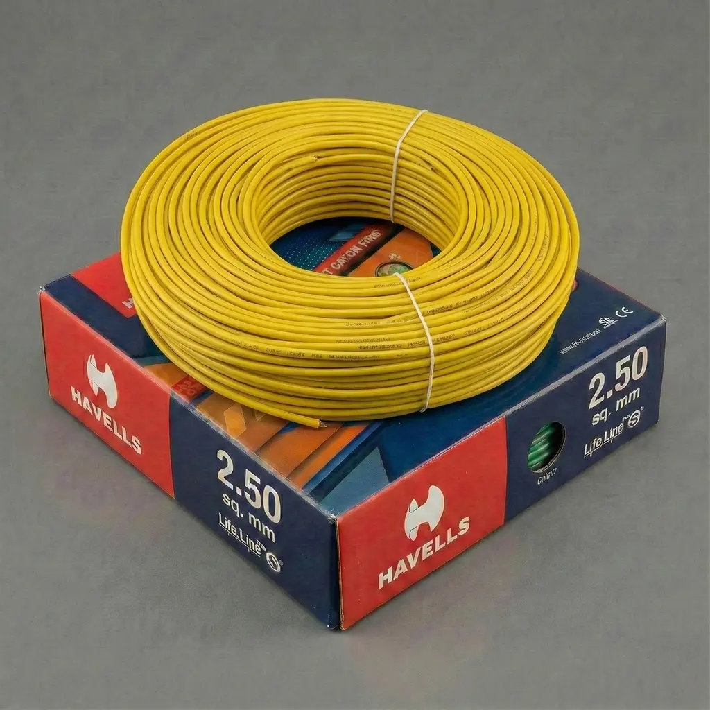Havells 2.5sqmm wire - yellow color wire shop near me