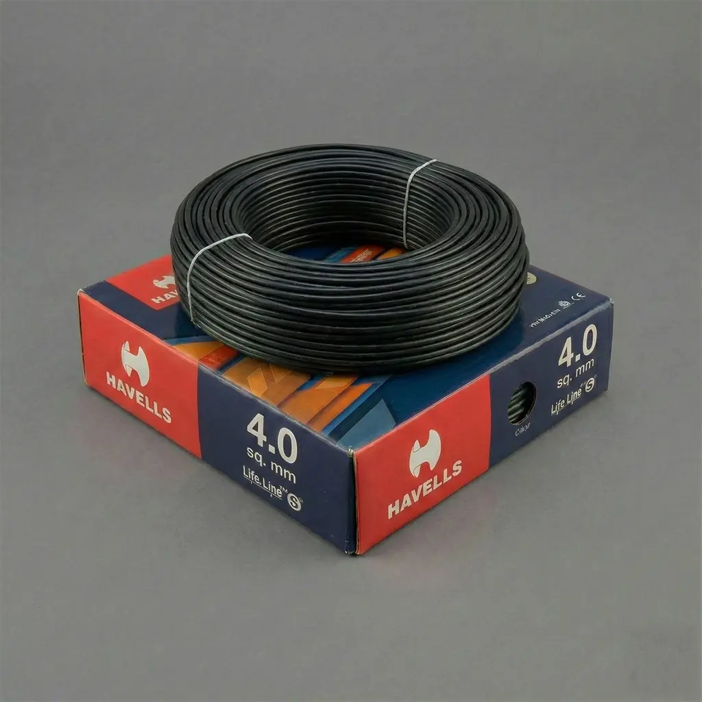Havells 4.0sq mm wire - black color wire shop near me