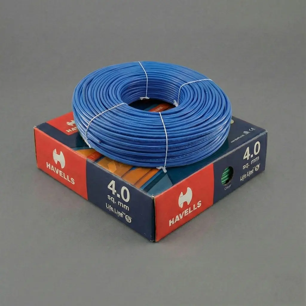 Havells 4.0sq mm wire - blue color wire shop near me
