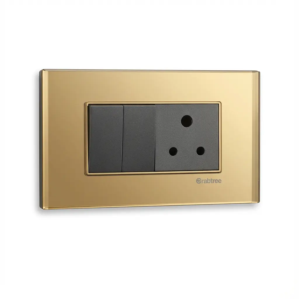 Havells Signia Glass Plate - Copper Mirror switch shop near me