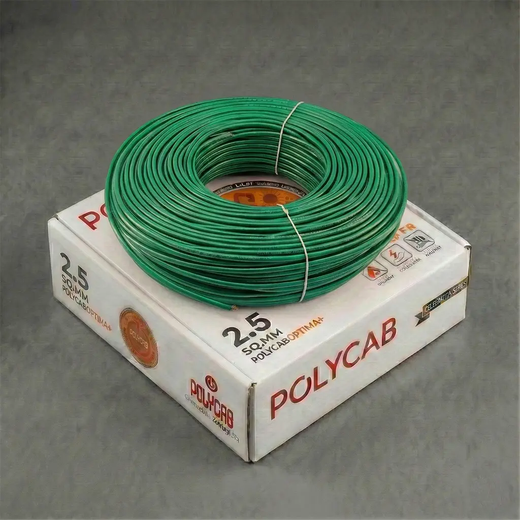 Polycab 2.5 sqmm - green color wire wire shop near me