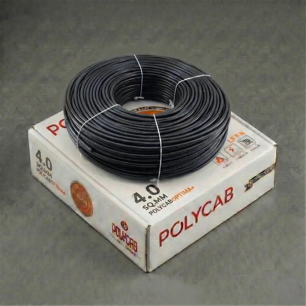 Polycab 4.0 sqmm - black color wire wire shop near me