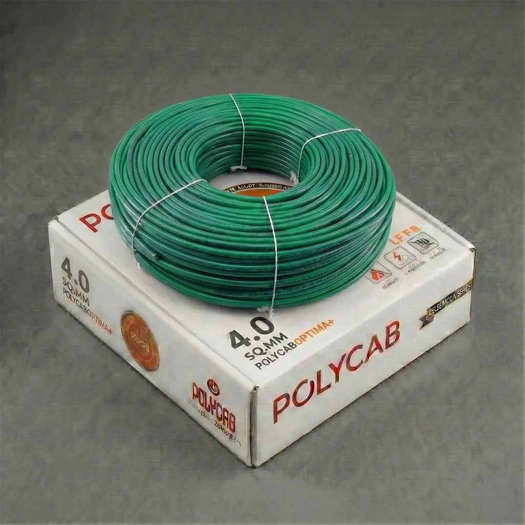 Polycab 4.0 sqmm - green color wire wire shop near me
