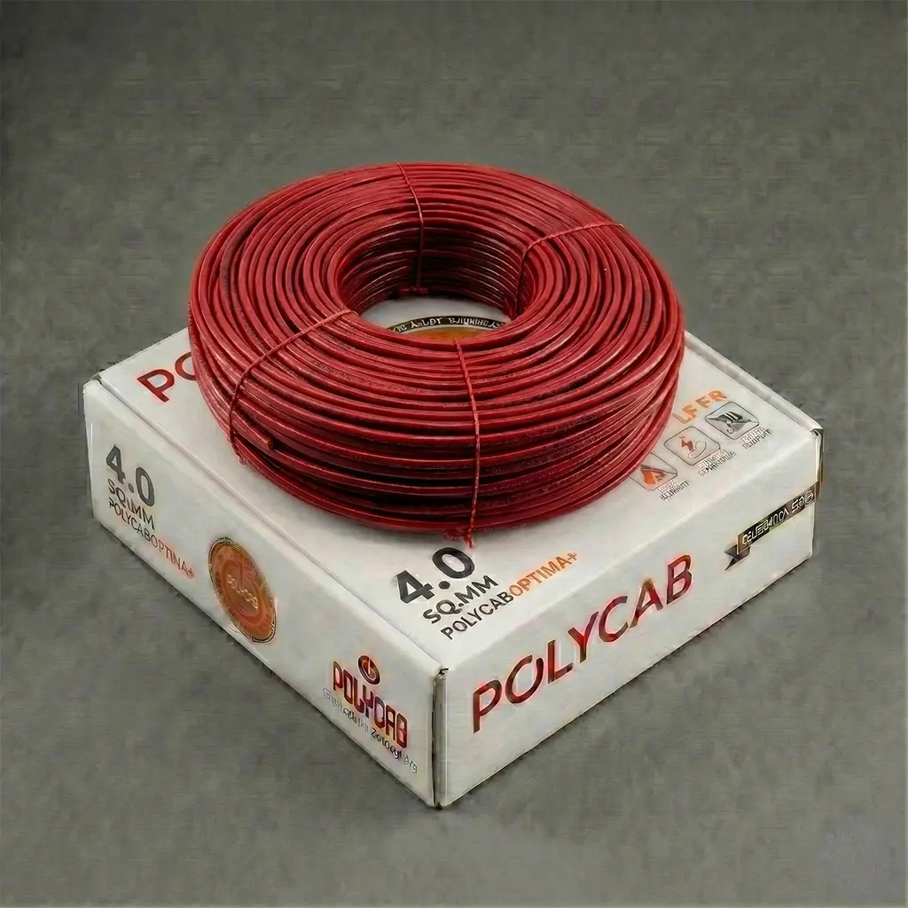 Polycab 4.0 sqmm - red color wire wire shop near me